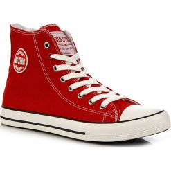 Trampki męskie: Czerwone trampki męskie tenisówki wysokie BIG STAR T174104