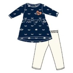 Carodel Zestaw Tunika + Legginsy 62 Biały/Niebieski. Niebieskie sukienki dziewczęce marki Carodel. Za 49,00 zł.