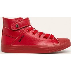 Big Star - Trampki. Czerwone trampki i tenisówki damskie BIG STAR, bez wzorów, ze skóry, bez zapięcia. Za 129,90 zł.