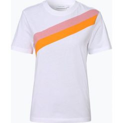 Calvin Klein Womenswear - T-shirt damski, czarny. Czarne t-shirty damskie marki Calvin Klein Womenswear, m, w paski, z kontrastowym kołnierzykiem. Za 179,95 zł.