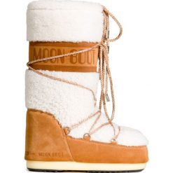 Śniegowce MOON BOOT WOOL. Brązowe śniegowce damskie na zimę, ze skóry. W wyprzedaży za 1408,00 zł.