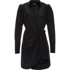 Sukienka koktajlowa The Kooples FROB19070K. Czarne sukienki damskie The Kooples, bez wzorów, z jedwabiu, wizytowe, bez kołnierzyka, bez rękawów. W wyprzedaży za 789,00 zł.