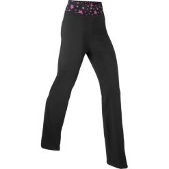 Spodnie shirtowe "wellness", długie, Level 1 bonprix czarny. Czarne spodnie damskie bonprix. Za 74,99 zł.