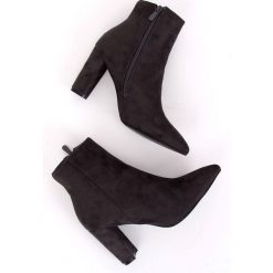 Botki na obcasie szare NS039P Grey. Szare botki damskie ButyModne, bez obcasa, na obcasie, na zamek. W wyprzedaży za 169,00 zł.