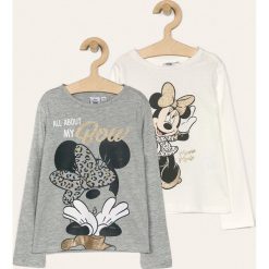 Blukids - Longsleeve dziecięcy 98-134 cm (2 pack). Szare bluzki dziewczęce Blukids, z nadrukiem, z bawełny, z okrągłym kołnierzem, z długim rękawem, długie, bez kaptura. Za 59,90 zł.