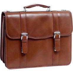 Skórzana teczka męska Mcklein Flournoy 85954 na laptopa 15,4" brązowa - Brązowy. Pomarańczowe aktówki męskie Mcklein, w paski, ze skóry, eleganckie. Za 783,02 zł.