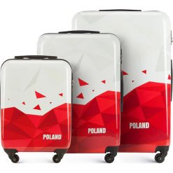 Zestaw walizek 56-3A-24S-TR. Czerwone walizki Wittchen, bez wzorów, z gumy. Za 1143,62 zł.