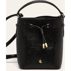 Lauren Ralph Lauren - Torebka skórzana. Czarne kuferki damskie Lauren Ralph Lauren, w paski, ze skóry, na ramię, małe, bez dodatków. W wyprzedaży za 639,90 zł.