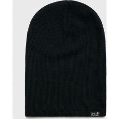 Jack Wolfskin - Czapka. Czarne czapki zimowe męskie Jack Wolfskin, z dzianiny. W wyprzedaży za 59,90 zł.