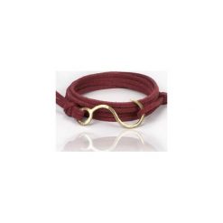 Bransoletka Hook. Czerwone bransoletki damskie marki Aleksandra puchacz jewellery, ze skóry, z mosiądzu. Za 79,00 zł.