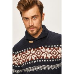 Mustang - Sweter. Niebieskie swetry męskie Mustang, s, bez wzorów, z wełny, z golfem, bez kaptura. W wyprzedaży za 219,90 zł.