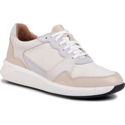 Sneakersy CLARKS - Un Rio Run 261505234 White Combi. Brązowe półbuty damskie Clarks, ze skóry. Za 469,00 zł.