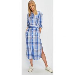 Polo Ralph Lauren - Sukienka. Szare sukienki damskie Polo Ralph Lauren, na co dzień, s, w paski, z bawełny, casualowe, polo, bez rękawów, proste. W wyprzedaży za 799,90 zł.