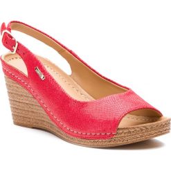 Sandały LASOCKI - RST-2135-01 Red. Czerwone klapki damskie Lasocki, bez wzorów, ze skóry, bez obcasa, na obcasie. Za 129,99 zł.