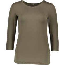 Koszulka piżamowa w kolorze khaki. Brązowe koszule nocne damskie marki Naturana, z okrągłym kołnierzem. W wyprzedaży za 82,95 zł.