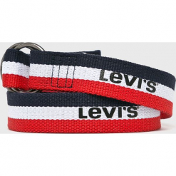 Levi's - Pasek. Brązowe paski damskie Levi's®, w paski, z materiału. Za 79,90 zł.