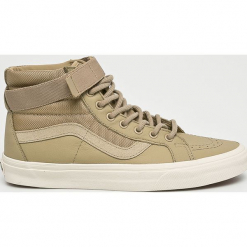 Vans - Buty Sk8-Hi Reissue Strap. Szare buty skate męskie Vans, z materiału, na sznurówki. W wyprzedaży za 349,90 zł.