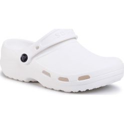 Klapki CROCS - Specialist II Vent Clog 205619 White. Białe klapki damskie Crocs, bez wzorów, z tworzywa sztucznego, bez obcasa. W wyprzedaży za 149,00 zł.