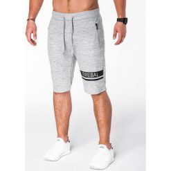 KRÓTKIE SPODENKI MĘSKIE DRESOWE W041 - SZARE. Szare spodenki dresowe męskie marki Inny, xl, krótkie. Za 39,20 zł.