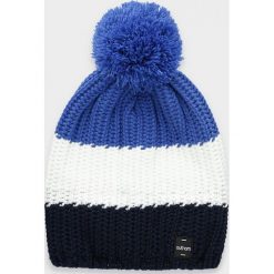 Czapka męska CAM613 - granat - Outhorn. Pomarańczowe czapki męskie Outhorn, na zimę, bez wzorów, ze splotem. Za 29,99 zł.
