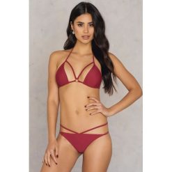 Stroje dwuczęściowe damskie: Rebecca Stella Dół bikini z dwoma paseczkami – Red