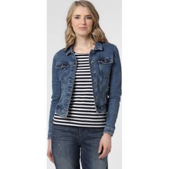 ONLY - Damska kurtka jeansowa – Onltia, niebieski. Niebieskie kurtki damskie ONLY, bez wzorów, z jeansu, klasyczne, bez kaptura. Za 179,95 zł.