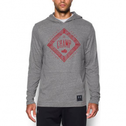 Under Armour Cassius Clay Triblend Hoodie 1282315-082 bluzy męskie szare, czerwone S. Szare bluzy męskie Under Armour, s, bez wzorów, z bawełny, klasyczne, z kapturem, bez rękawów, z kapturem. W wyprzedaży za 149,99 zł.