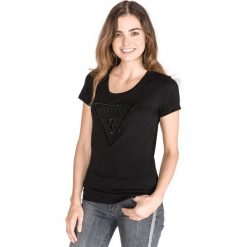 Guess Koszulka Czarny. Czarne koszulki damskie Guess, s, z haftami, z bawełny. Za 188,95 zł.
