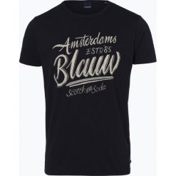 Scotch & Soda - T-shirt męski, niebieski. Szare t-shirty męskie marki Scotch & Soda, l, z nadrukiem, z bawełny, z kapturem. Za 129,95 zł.