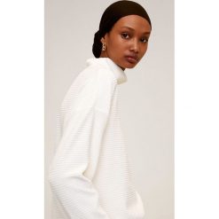 Mango - Bluza Perco. Białe bluzy damskie Mango, s, bez wzorów, z elastanu, bez rękawów, bez kaptura. W wyprzedaży za 69,90 zł.