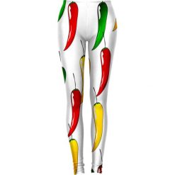 Legginsy we wzory: Legginsy w kolorze białym ze wzorem