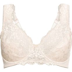 Biustonosz minimizer bonprix kremowy - szampan. Brązowe biustonosze bonprix, w koronkowe wzory, z koronki. Za 47,99 zł.