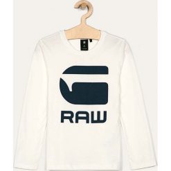 G-Star Raw - Longsleeve dziecięcy 128-176 cm. Białe t-shirty chłopięce G-Star RAW, z nadrukiem, z bawełny, z długim rękawem. Za 149,90 zł.