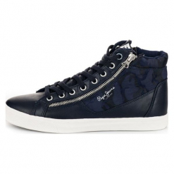 Pepe Jeans Tenisówki Męskie Marton Boot 41 Ciemny Niebieski. Niebieskie trampki męskie Pepe Jeans, bez wzorów, z jeansu, bez zapięcia. W wyprzedaży za 273,00 zł.