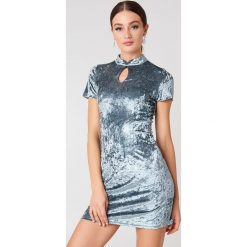 Sukienki hiszpanki: Glamorous Aksamitna sukienka mini – Blue