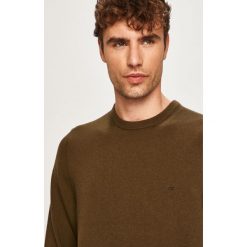 Calvin Klein - Sweter. Zielone swetry męskie Calvin Klein, m, bez wzorów, z wełny, z okrągłym kołnierzem, bez kaptura. W wyprzedaży za 239,90 zł.
