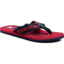 Japonki TOMMY HILFIGER - Maritime Beach Sandal FM0FM02693 Primary Red XLG. Czerwone klapki męskie TOMMY HILFIGER, bez wzorów, ze skóry. W wyprzedaży za 129,00 zł.