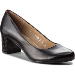 Półbuty ANN MEX - 8884 01S Czarny. Czarne półbuty damskie Ann Mex, bez wzorów, ze skóry, eleganckie, bez obcasa, na obcasie, bez zapięcia. W wyprzedaży za 189,00 zł.
