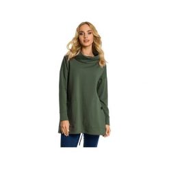 M344 Bluza oversize z kominem i kieszeniami. Bluzy damskie Moe, s, moro, z elastanu, bez rękawów, bez kaptura. Za 119,00 zł.