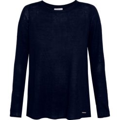 Sweter CONTE OF FLORENCE CARSO Granatowy. Niebieskie swetry damskie marki Conte of Florence, na jesień, bez wzorów, z jeansu, klasyczne, bez rękawów, długie, bez kaptura. W wyprzedaży za 176,00 zł.
