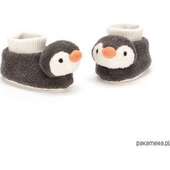 Buciki z pingwinami 10 cm. Szare buciki niemowlęce marki Pakamera, bez zapięcia. Za 125,00 zł.