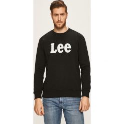 Lee - Bluza. Czarne bluzy męskie Lee, s, z nadrukiem, z bawełny, z okrągłym kołnierzem, bez rękawów, bez kaptura. W wyprzedaży za 199,90 zł.