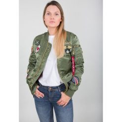 Kurtka Alpha Industries MA-1 Custom 198016-01. Zielone kurtki damskie Alpha Industries, s, bez wzorów, bez kaptura. Za 685,99 zł.