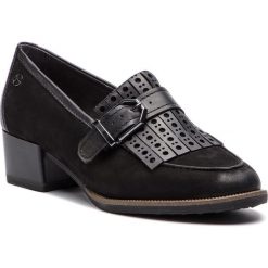 Półbuty TAMARIS - 1-24306-21 Black 001. Czarne półbuty damskie skórzane Tamaris, na obcasie. Za 279,90 zł.