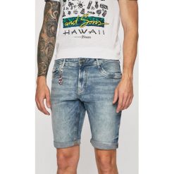 Tom Tailor Denim - Szorty. Szare spodenki i szorty męskie TOM TAILOR DENIM, bez wzorów, z elastanu, casualowe. W wyprzedaży za 119,90 zł.