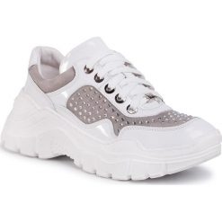 Sneakersy EVA MINGE - EM-08-07-000587 602. Białe półbuty damskie Eva Minge, z zamszu. Za 499,00 zł.