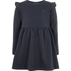 Sukienka dresowa "Nelis" w kolorze granatowym. Niebieskie sukienki niemowlęce name it girls, bez wzorów, z bawełny, bez rękawów, midi, rozkloszowane. W wyprzedaży za 45,95 zł.