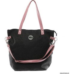Torba Worek Plecionka Czarna #Powder Pink. Niebieskie torebki klasyczne damskie marki Pakamera, z syntetyku, duże. Za 189,00 zł.