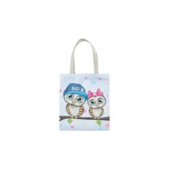 Torebka damska z printem, kolorowa na zakupy. Szare shopper bag damskie TXM, w kolorowe wzory. Za 19,99 zł.