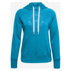 Under Armour Rival Fleece Metallic Bluza Niebieski. Niebieskie bluzy damskie Under Armour, m, bez wzorów, z bawełny, bez rękawów, bez kaptura. Za 240,95 zł.